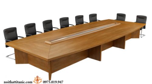 Bàn Họp Oval Sồi Vàng